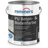 Remmers PU Beton- und Bodenfarbe, anthrazit, seidenmatt, 5 Liter, Betonfarbe, für Beton/Estrich/Zementfaserplatten, belastbar und chemikalienbeständig