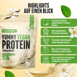 Vit4ever Yummy Vegan Protein Vanille Shake 908 g