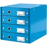 Leitz Schubladenbox Click & Store blau 60490036, DIN A4 mit 4 Schubladen