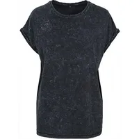 Build Your Brand Damen BY053-Ladies Acid Washed Extended Shoulder