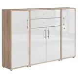 MID.YOU Office Edition Aktenschrank 172,6 x 113,6 x 33,0 cm Weiß