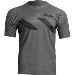 Thor Assist Hazard Kurzarm Fahrrad Jersey, grau, Größe 2XL für Männer