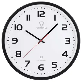 Renkforce RF-6826036 Wanduhr 320mm x 45.5mm Schwarz