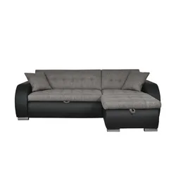 Ecksofa  Aries , grau , Maße (cm): B: 242 H: 80 T: 161