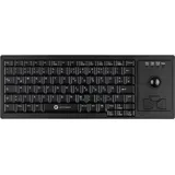 Gett Cleantype Xtra Roll Tastatur mit Trackball USB Farbe schwarz Layout DE (DE, Kabelgebunden), Tastatur, Schwarz