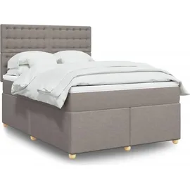 vidaXL Boxspringbett 160 x 200 cm Taupe