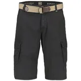 Lerros Bermudas »LERROS Unifarbene Cargobermuda mit Gürtel« Lerros DARK GRAPHITE