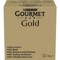 Purina Gourmet Perle Еrlesene Streifen in Gelee Sorten-Mix 96 x 85 g