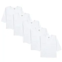 TupTam Baby Jungen Langarmshirt 5er Set, Farbe: weiß, Größe: 80 - 80