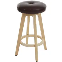 Mendler Barhocker Navan, Barstuhl Tresenhocker, Holz Kunstleder drehbar bordeaux, helle Beine