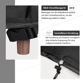 Dokon Gartenmöbel Abdeckung 120 x 90 x 74 cm Schwarz