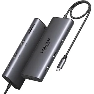 UGREEN Revodok Pro 210 (USB-C, 10 Ports, Dockingstation - USB-C2 x HDMI - 1GbE