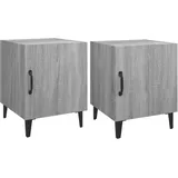 vidaXL Nachtschrank 2 Stk. 4240 x 2550 x 2550 cm Grau