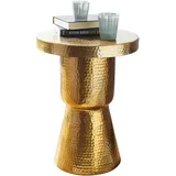 FineBuy Beistelltisch 43 x 59 cm Aluminium Anstelltisch Alu