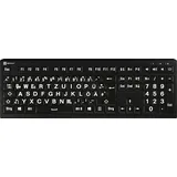 LogicKeyboard Astra 2 White on Black PC, LEDs weiß, USB, DE (LKB-LPWB-A2PC-DE)