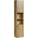 trendteam PureBliss Hochschrank 40 x 186 x 31 cm Schwarz Holz