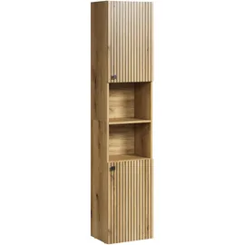 trendteam PureBliss Hochschrank 40 x 186 x 31 cm Schwarz Holz