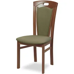Esszimmerstuhl HOME AFFAIRE "FERDI Made in Italy, Massivholz", nuss, moss, nussbaum, B:48cm H:100cm T:57cm, Massivholz, Stühle, Bezug Feinstruktur (wasser- und fleckabweisend) oder Struktur