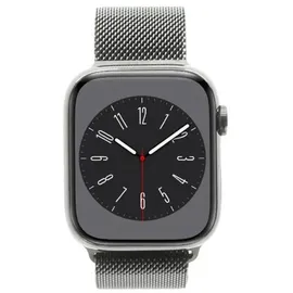 Apple Watch Series 9 GPS + Cellular 45 mm Edelstahlgehäuse graphit, Milanaise Armband graphit One Size