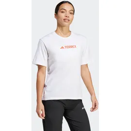 adidas TERREX Funktionsshirt CLASSIC LOGO für Sportmode und Outdoormode, mit Kurzarmdesign, ohne Verschluss weiß XL (46/48)