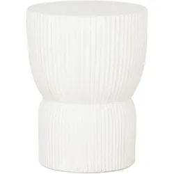 Hocker Fluted aus Faserzement, Ø 30 cm