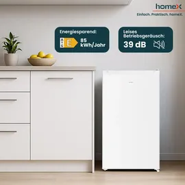Homex CS1016 Kühlschrank (88 l, 850 mm hoch, Weiß)