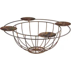 Kerzenhalter Schale - metall, rost, 40cm