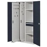 Kappes Vertikalschrank RasterPlan Mod. 82 RAL 7035/7016 Tür innen Lochplatten mit Ausstattung