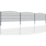 Aileenstore Gartenzaun Mattenzaun Doppelstabmattenzaun Anthrazit Grau Rund