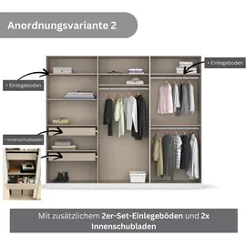 Rauch Drehtürenschrank KOLUNA 271 x 229 x 54 cm Grau