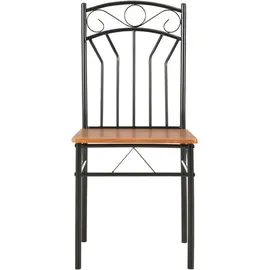 vidaXL Essgruppe 7-tlg. braun/schwarz