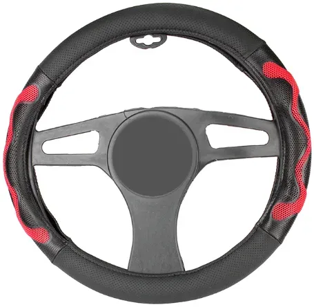 Lenkradbezug 38cm, mit 3D roten Schleifen.