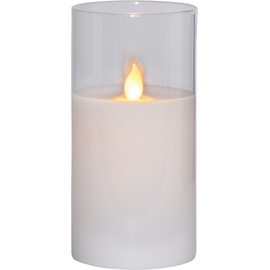 Star Trading LED-Kerze Twinkle im Glas 10x15cm weiß