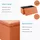Intirilife Sitzwürfel Faltbar Leinen 78 x 38 x 38 cm Orange