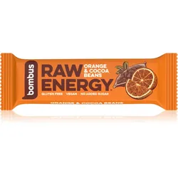 Bombus Raw Energy Fruchtriegel Geschmack Orange & Cocoa Beans 50 g