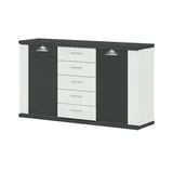 Sconto Sideboard Titan ¦ grau ¦ Maße (cm): B: 156 H: 91 T: 42