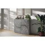 INOSIGN »Snake Höhe 123 cm u. Breite 121 cm, Kommode mit 2 Türen, Sideboard«, mit viel Stauraum, Schrank, Front mit besonderem siebdruck), grau