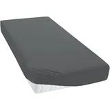 TM MAXX Jersey Spannbettlaken für Baby und Kinder mit Öko-Tex Standard (Anthrazit 041, 180x200) Matratzenhöhe bis 30 cm, Spannbetttuch aus 100% Baumwolle