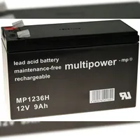 Powery Bleiakku MP1236H kompatibel mit Panasonic Typ LC-R127R2PG1 12V