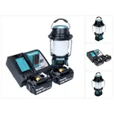 Makita DMR 056 RF Akku Radio 18 V FM DAB+ mit Laterne 360° Taschenlampe IP65 + 2x Akku 3,0 Ah + Ladegerät