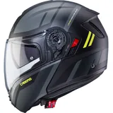 Caberg Levo X Manta Klapphelm - Matt Schwarz/Grau/Neon-Gelb - M