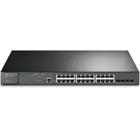 TP-Link TL-SG3428MP V2 Switch mit 24 PoE+ Ports (384 Watt, Zentrales Cloud-Management, In Omada-SDN integriert, IPv6-Unterstützung, Sicheres Netzwerk) Schwarz,