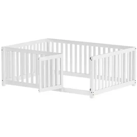 XDOVET Kinderbett 140 x 200 cm Kiefer weiß