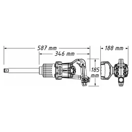 HAZET Schlagschrauber 9013MTT 3/4 Zoll 1300 Nm