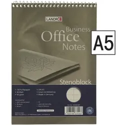 Landré Stenoblock 100050287 A5, liniert grau