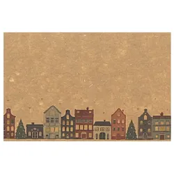 Home Fashion®, Platzkarte "The Christmas Town", Platzkarte für die Tischdekoration, zum Beschreiben, 10 Stück pro Pack