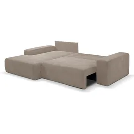 werk2 Ecksofa Cord 2-Sitzer Hellgrau/Beige
