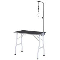 PawHut Haustier Trimmtisch, Hunde Schertisch, Tierpflegetisch, höhenverstellbar, inkl. Schlingen