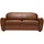 miliboo Schlafsofa aus braunem Leder 3-Sitzer CLUB