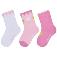 Sterntaler Feinsöckchen Socken 3er-Pack pink/weiß 34
